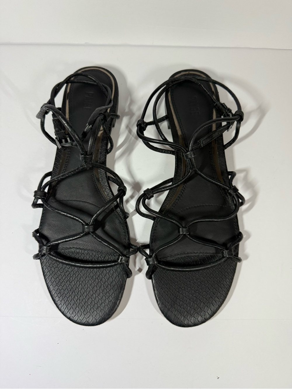Paige Women's Black Strappy Knot Sandals size8